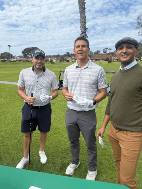 Group of golfers on the course